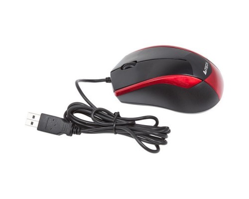 Мышь A4-Tech N-400-2 Red/Black USB