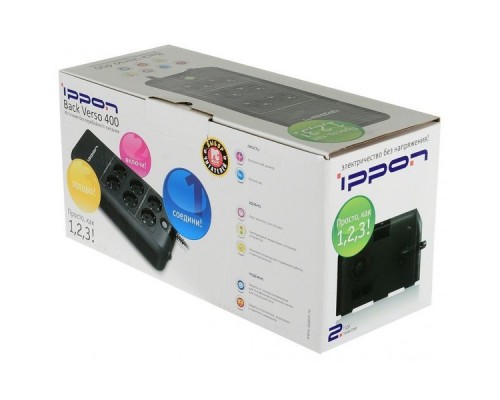 ИБП Ippon Back Verso 400 (400VA/200W, 6*Schuko)