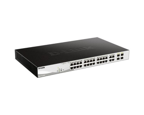 Коммутатор D-Link DGS-1210-28MP управляемый 24x10/100/1000Base-T PoE+4x 1000 SFP