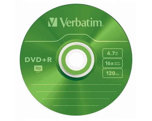 Диск DVD+R 4.7Gb 16x Verbatim (5 шт.) Slim 43556