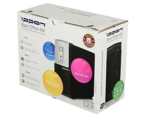 ИБП Ippon Back Office 400 (400VA/200W, RJ-11, 4*IEC)