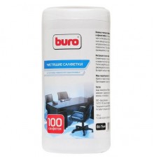 Салфетки BURO BU-Tsurl для пластиковых поверхностей и офисной мебели, туба 100шт                                                                                                                                                                          