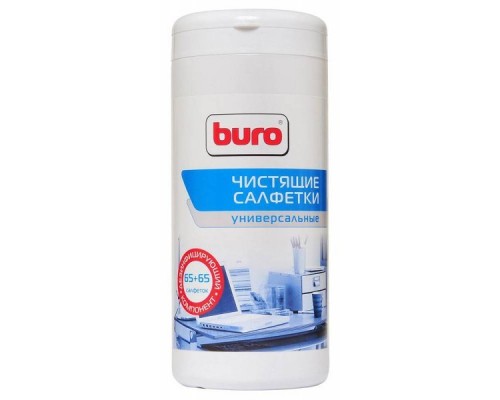 Салфетки BURO BU-Tmix универсальные, туба 65 влажных и 65 сухих