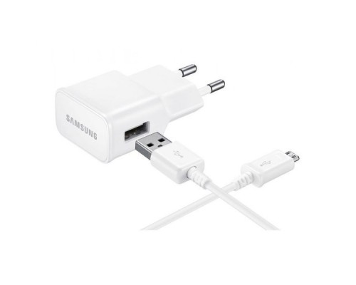 Зарядное уст-во Samsung EP-TA300CWEGRU 1A+1A кабель USB Type C White