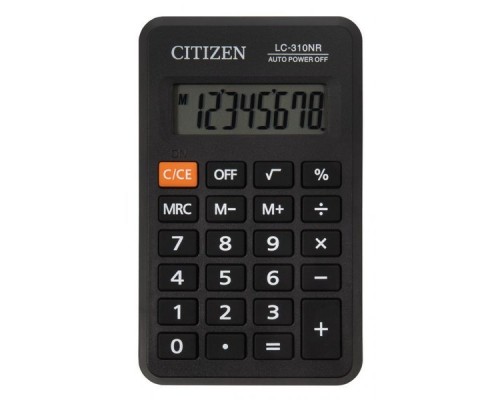 Калькулятор карманный Citizen LC-310NR черный 8-разр.