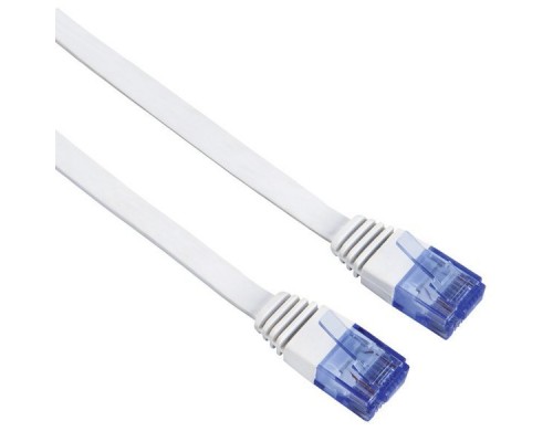 Патч-корд Hama UTP 4 пары cat6 5м белый RJ-45 (m)-RJ-45 (m)