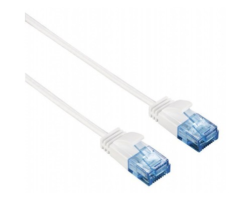 Патч-корд Hama Slim-Flexible UTP 4 пары cat6 1.5м белый RJ-45 (m)-RJ-45 (m)