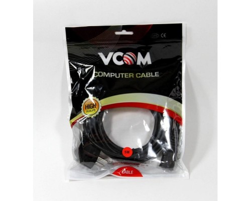 Кабель питания  220V 5м VCOM CE021-CU0.75-5M (Европейский стандарт)