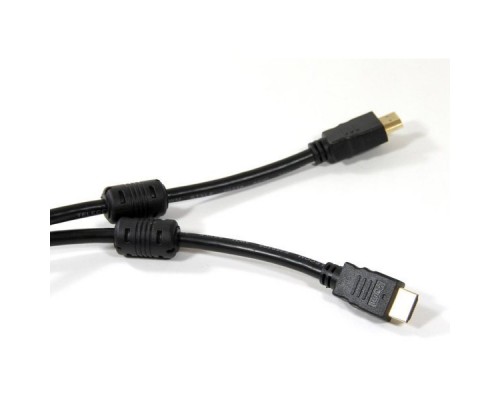 Кабель HDMI (19M -19M)  3.0м Telecom CG511D/THD6020E-3M 2 фильтра ver1.4 с позолоченными контактам