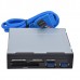 Картридер USB2.0 Ginzzu GR-152UB Black + 2xUSB 3.0 port