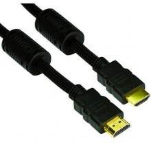 Кабель HDMI (19M -19M) 5.0м VCOM VHD6020D-5MB 2 фильтра, ver1.4V+3D, позол. контакты                                                                                                                                                                      