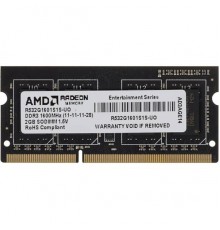 Память DDR3 2Gb 1600MHz AMD R532G1601S1S-UO OEM PC3-12800 CL11 SO-DIMM 204-pin 1.5В                                                                                                                                                                       