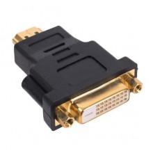Переходник HDMI-DVI Cablexpert A-HDMI-DVI-3, 19M/25F, золотые разъемы, пакет                                                                                                                                                                              