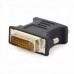 Переходник DVI-I-VGA Cablexpert A-DVI-VGA-BK, 29M/15F, черный, пакет