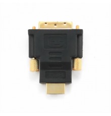 Переходник HDMI (M) в DVI-D (M) GemBird/Cablexpert A-HDMI-DVI-1 золотые разъемы                                                                                                                                                                           