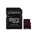 Карта памяти MicroSDXC 64Gb Kingston SDCR/64GB UHS-I U3 V30 A1 R100 W80 +SD Adapter