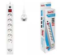 Сетевой фильтр Buro BU-SP3_USB_2A-W 3м (6 розеток) белый (коробка)                                                                                                                                                                                        