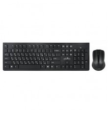 Клавиатура + мышь Oklick 250M клав:черный мышь:черный USB беспроводная slim                                                                                                                                                                               