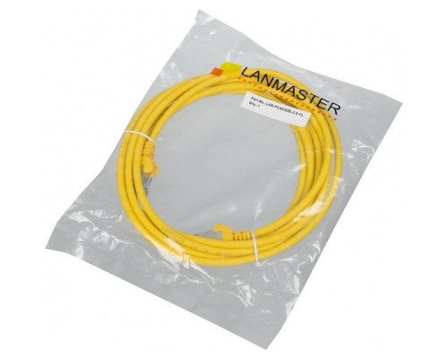 Патчкорд Кабель  Lanmaster LAN-PC45/S5E-3.0-YL вилка RJ-45-вилка RJ-45 кат.5е 3м желтый LSZH (уп.:1шт)