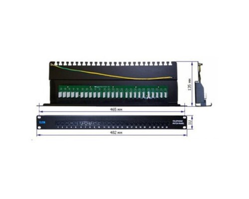 Патчпанель Lanmaster TWT-PP25TEL45 19