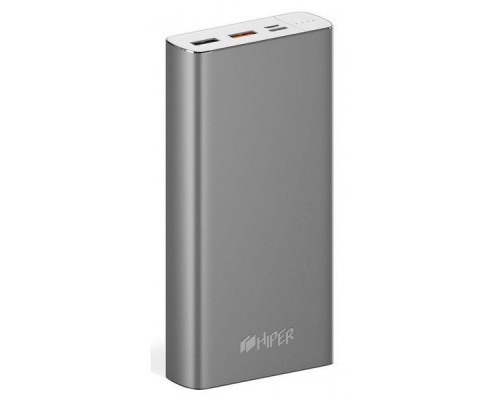 Мобильный аккумулятор Hiper MPX20000 Li-Pol 20000mAh 3A+3A+2.4A серый 2xUSB