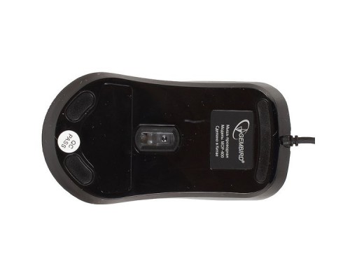 Мышь Gembird MOP-400-B, USB, темно-синий, бесшумный клик, soft-touch, 2кн., 1000DPI, блистер