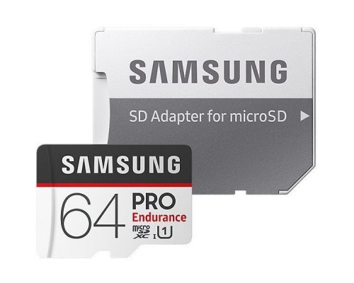 Карта памяти MicroSDXC 64Gb Samsung PRO Endurance MB-MJ64GA/RU class10 UHS-I U1 + Adapter R100 W30