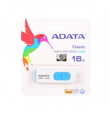 Флэш-диск USB 2.0  16Gb A-Data C008 AC008-16G-RWE White&Blue                                                                                                                                                                                              