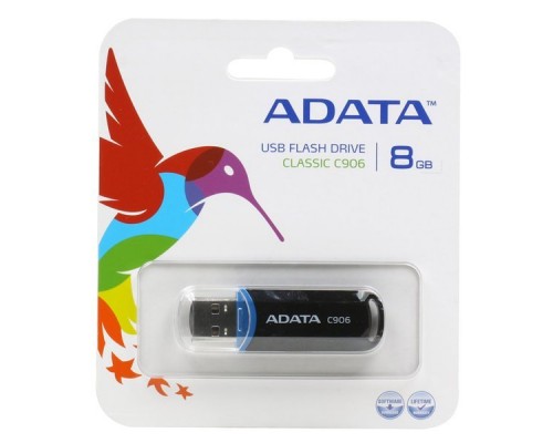 Флэш-диск USB 2.0  8Gb A-Data C906 AC906-8G-RBK Black