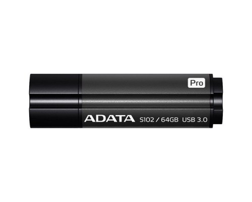 Накопитель USB Drive 64GB ADATA S102Pro USB  AS102P-64G-RGY USB 3.2 Gen 1, Titanium, Aluminum Metal Case, RTL (797204)