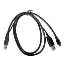 Кабель USB 2.0 Pro Gembird/Cablexpert, 2xAM/miniBM 5P, 0.9м, экран, черный, пакет  CCP-USB22-AM5P-3                                                                                                                                                       