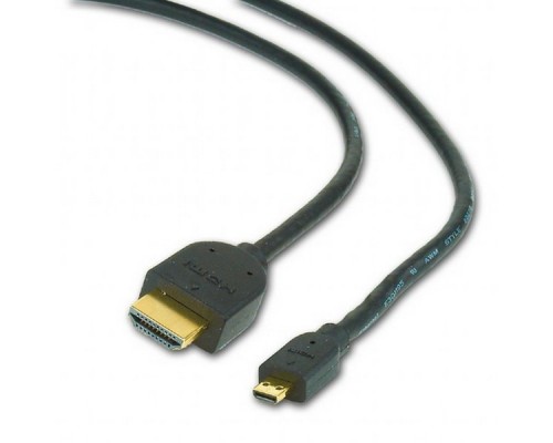 Кабель HDMI-microHDMI Cablexpert CC-HDMID-6, v1.3, 19M/19M, 1.8м, черный, позол.разъемы, экран, пакет