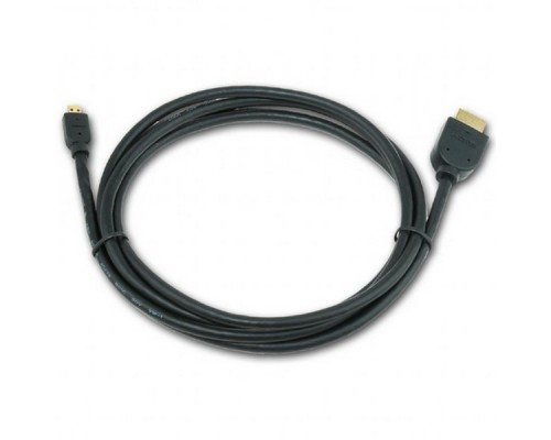 Кабель HDMI-microHDMI Cablexpert CC-HDMID-6, v1.3, 19M/19M, 1.8м, черный, позол.разъемы, экран, пакет