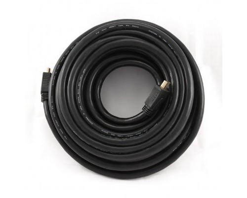 Кабель HDMI Cablexpert CC-HDMI4-15M, 15м, v1.4, 19M/19M, черный, позол.разъемы, экран, пакет