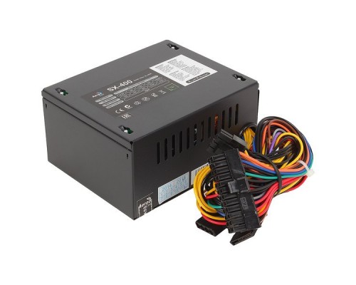 Блок питания Aerocool 400W SX-400 , SFX, 24-Pin, 4+4-Pin, 3x SATA, 1x MOLEX, 80mm fan