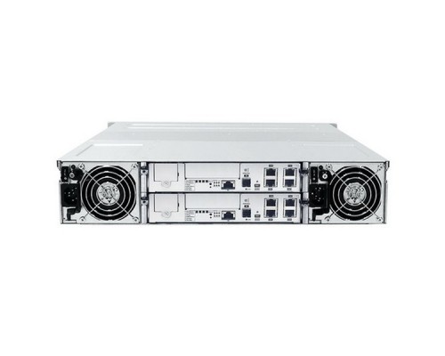 Storage (СХД) Infortrend СХД GS 1024R2CBF-D EonStor GS 1000 Gen2 2U/24bay, dual redundant controller subsystem including 2x12Gb SAS EXP. Port, 8x1G iSCSI ports + 2x host board slot(s), 4x4GB, 2x(PSU+FAN Module), 2x(SuperCap.+Flash module), 24xdrive