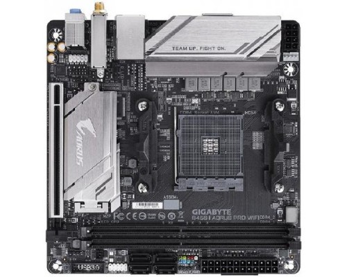 Материнская плата GigaByte B450 I AORUS PRO WIFI SAM4 AMD B450 PCI-E 2xHDMI+DP GbLAN SATA Mini-ITX 2DDR4