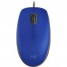 Мышь Logitech M110 Silent синий оптическая (1000dpi) USB (2but)