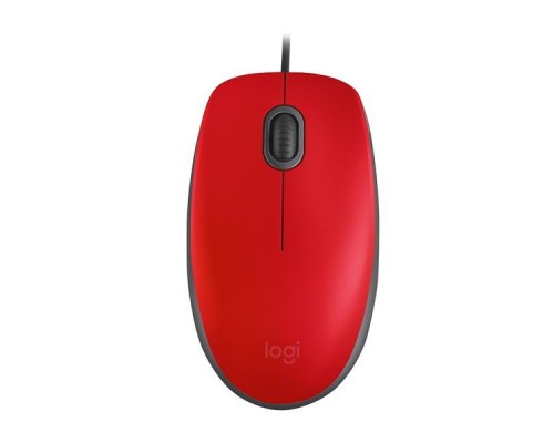 Мышь (910-005489) Logitech Mouse M110 SILENT Red USB