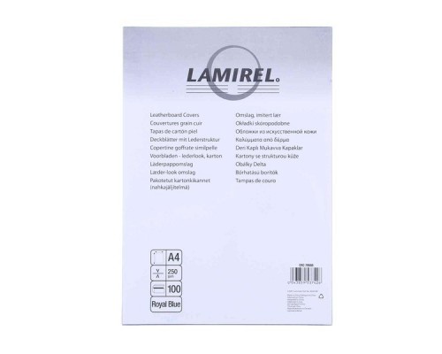 Обложки Lamirel Delta A4, картонные, с тиснением под кожу , цвет: белый, 230г/м, 100шт