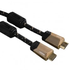 Кабель аудио-видео Hama Premium HDMI (m)/HDMI (m) 1.5м. феррит.кольца Позолоченные контакты черный 5зв (00122210)                                                                                                                                         