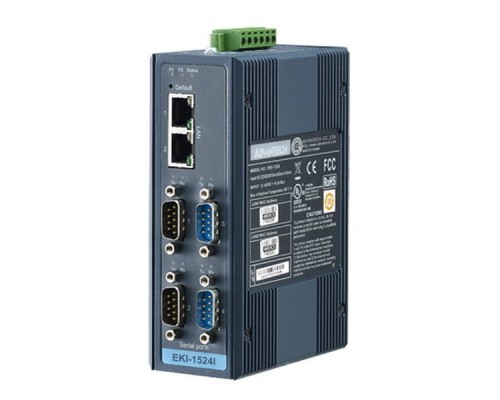 Коммутатор EKI-1524I-CE   4-port RS-232/422/485 Serial Device Server with wide operating temperature Advantech