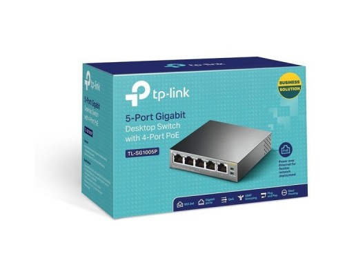 Коммутатор TP-Link TL-SG1005P 5G 4PoE 56W неуправляемый