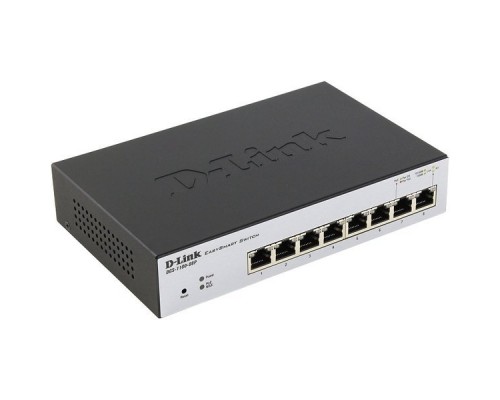 Коммутатор D-Link DGS-1100-10MP управляемый настольный 8x10/100/1000BASE-T 2x10/100/1000BASE-T/Mini GBIC (SFP)