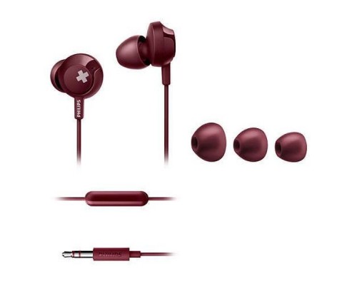 Наушники вкладыши Philips SHE4305RD 1.2м красный проводные (в ушной раковине)