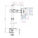 Кронштейн для мониторов Arm Media LCD-T02 черный 15