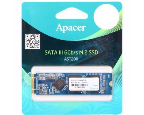 Жесткий диск SSD M.2 2280 480GB Apacer AST280 Client SSD AP480GAST280-1 SATA 6Gb/s, 520/495, IOPS 84K, MTBF 1M, TLC, RTL (914378)