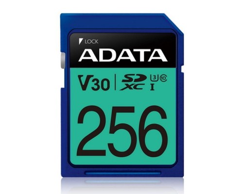 Карта памяти SDXC 256GB ADATA Memory Card ASDX256GUI3V30S-R UHS-I U3 V30S, 100/80 MB/s, RTL (463944)