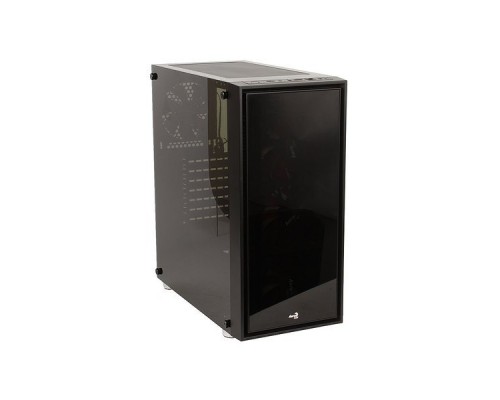 Корпус Aerocool Quartz Red , ATX, без БП, закаленное стекло спереди и сбоку, 3x 12см LED (красный), 1х 12см (черный) в комплекте, 1xUSB 3.0, 2xUSB 2.0