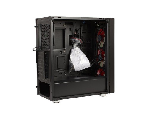 Корпус Aerocool Quartz Red , ATX, без БП, закаленное стекло спереди и сбоку, 3x 12см LED (красный), 1х 12см (черный) в комплекте, 1xUSB 3.0, 2xUSB 2.0